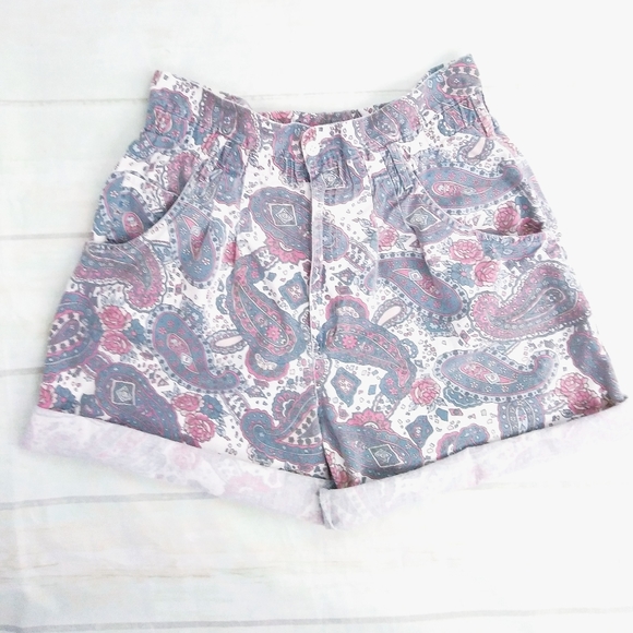 High Attitude Pants - Vintage Extreme High Rise Paper Bag Shorts 29